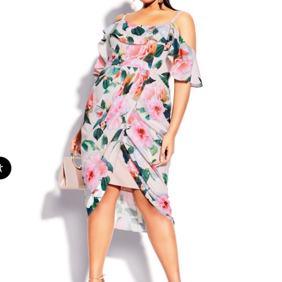 City Chic Dresses & Skirts - Pink Floral Dress